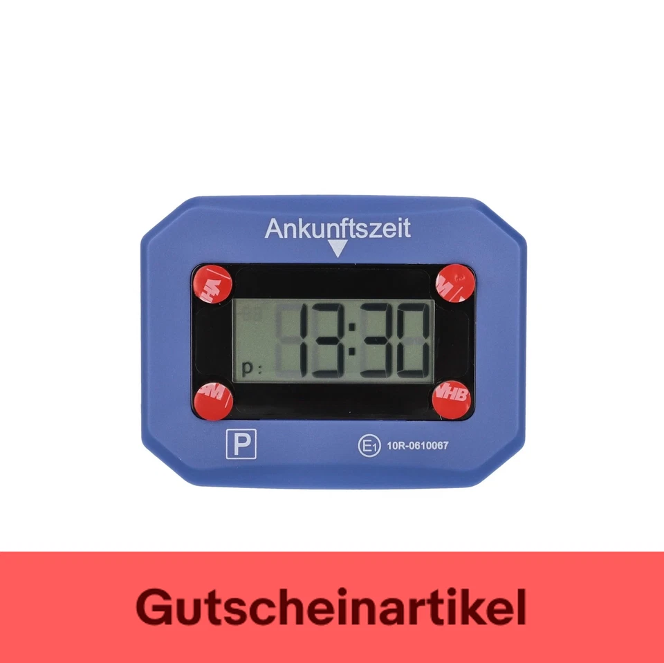Digitale Parkuhr elektronische Parkscheibe KBA Stvo Zulassung in DE blau