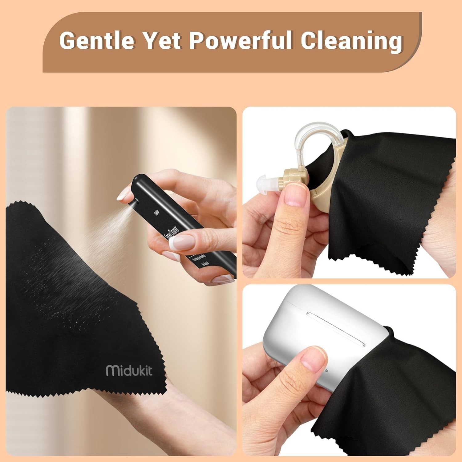 Premium Hearing Aid Cleaning Kit - Compatible with Rechargeable Hearing Aid with