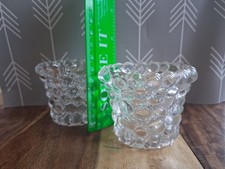 partylite Two 2 Bubble Glass Tlight Votive Holders Pair Perfect Condition