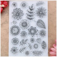 Flowers Leaves Clear Stamps for Card Making Decoration and DIY Scrapbooking