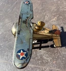Hubley Roll Over Windup Looping Airplane Antique Wind-Up Tin Litho Louis Marx