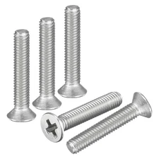 #3-48x3/4" Flat Head Machine Screws -25pcs -304 Stainless Steel -Silver