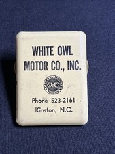 Vintage Metal Advertising Clip White Owl Motor General Motors Trucks Kingston NC