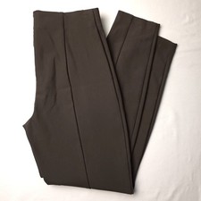 Talbots Womens Mid Rise Skinny Leg Portland Pants Size 6P Army Green Stretch