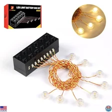 JMBricklayer LED Light Kit 2x6 Light Up Bricks, Light-Sensing DIY Lighting Set