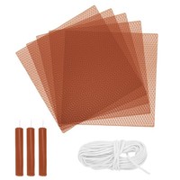 "Bienenwachs Kerzenherstellungsset 5 Stk. 8\"X8\" Dunkelbraun Mit Docht"