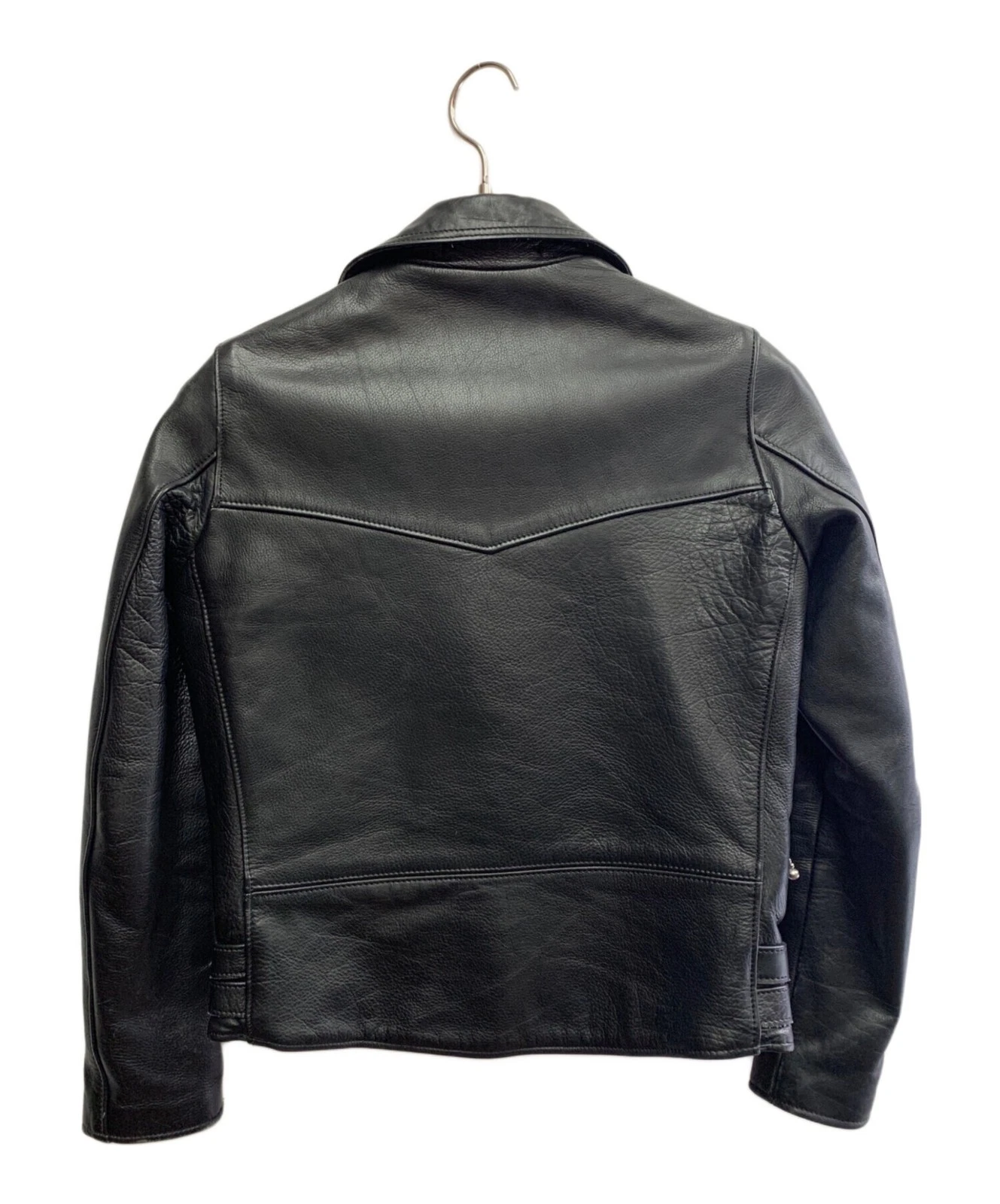 Maison de Reefur Leather Riders Jacket Men's Size 38 Black - product detail image 2