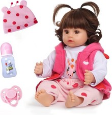 Realistic 19-Inch Baby Doll with Soft Weighted Body - Perfect for Nurturing Play