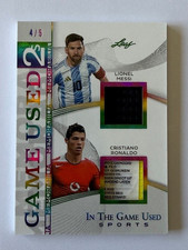 2025 Leaf In The Game Used Sports Game Used 2's IG2-12 Messi/Ronaldo 4/5