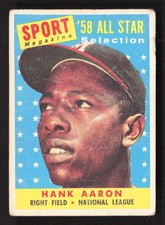 1958 Topps Hank Aaron #488 All Star Milwaukee Braves P/F/G TV11048
