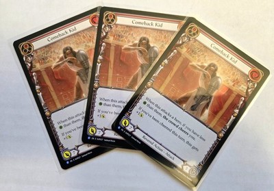 3x Comeback Kid (RED) NM FAB - SUPER SLAM - Rare