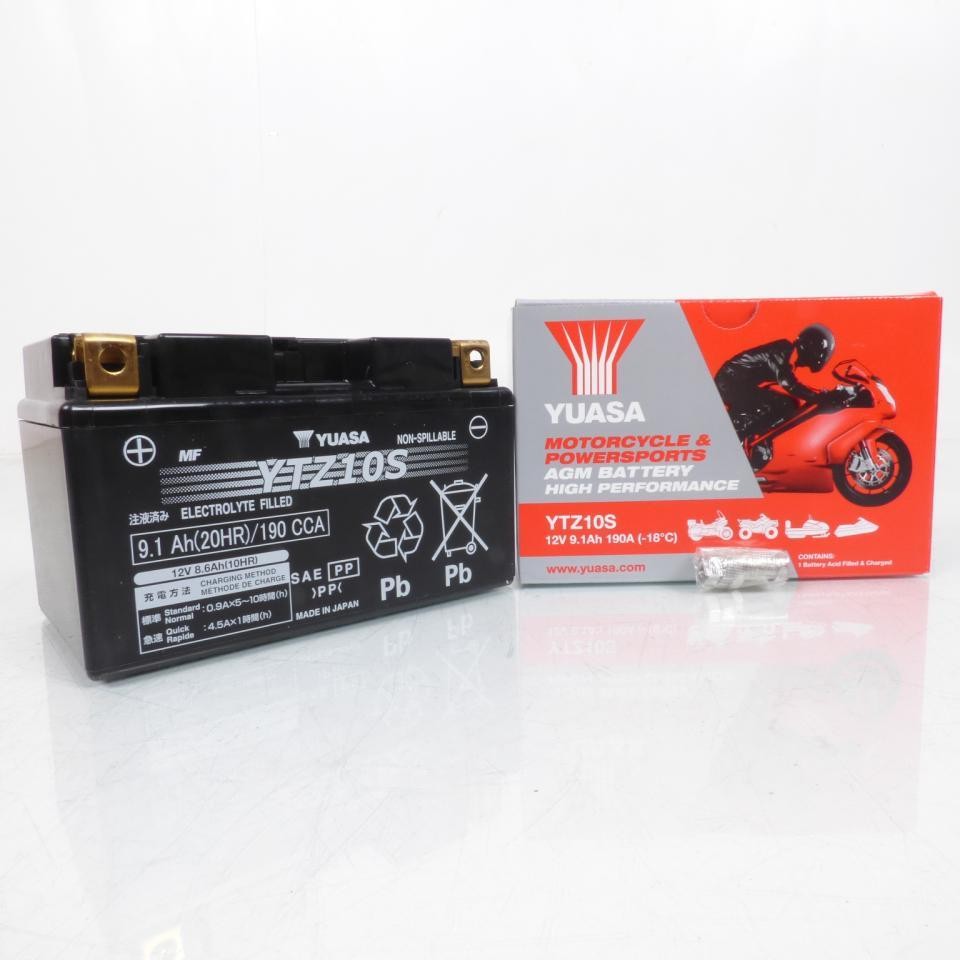 Batterie YTZ10-S Yuasa 12V 1000 Ninja H2 accumulateur étanche pour moto Kawasaki 2015 2017