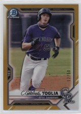2021 Bowman Chrome Prospects Gold Refractor 12/50 Michael Toglia #BCP-185 0ey4