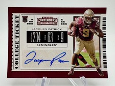 2019 Contenders Draft Picks JACQUES PATRICK Rookie College Ticket Auto #168