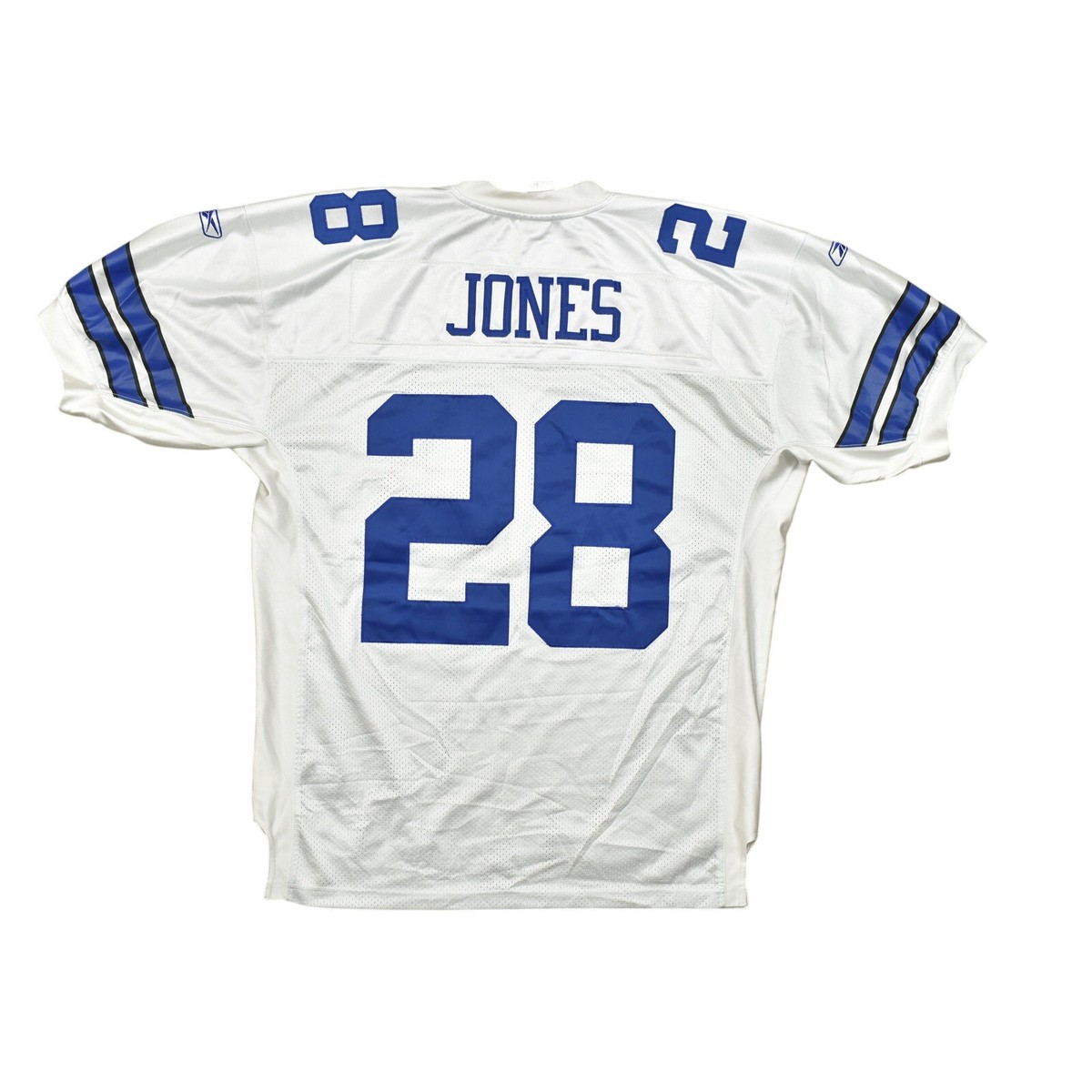 Reebok White NFL Football Jersey Size 52 Jones #28 On Field