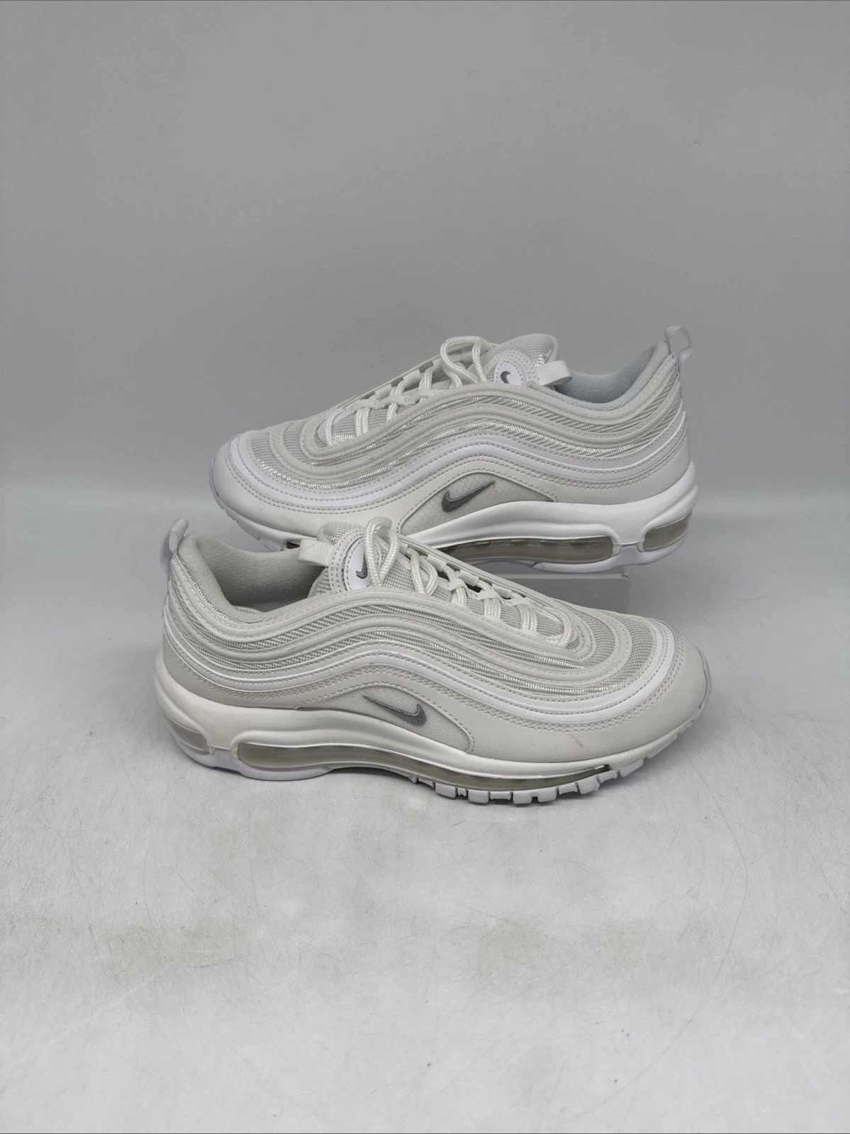 Men’s Nike Air Max 97 Trainers Sneakers Laced Triple White UK 6 EU 40 New #3