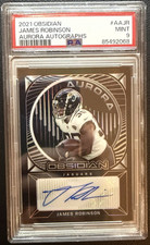 James Robinson 2021 Obsidian Aurora Auto /100 PSA 9 Jaguars #AA-JR