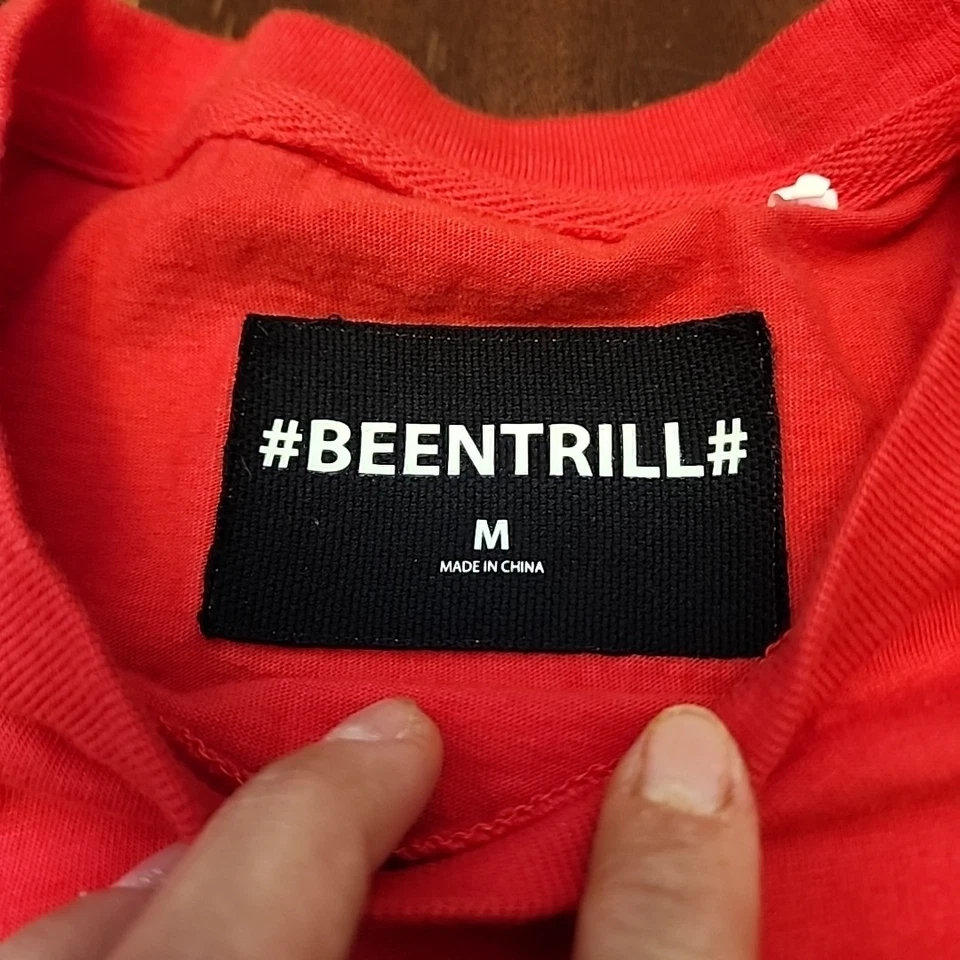 NEW Been Trill #BEENTRILL Soccer, Ruby Color Block Medium Jersey Shirt Y2K  - Image 3 of 4