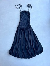 Free People Beach Liza Drop-Waist Midi Dress. Black. Small.