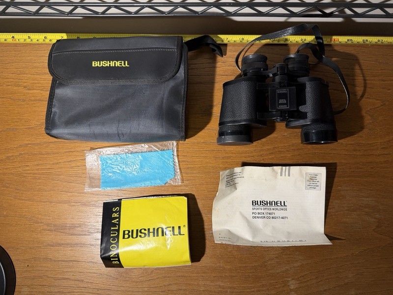 Vintage Bushnell Ensign Binoculars 7x35 Insta-Focus  w/Case instruction booklet 