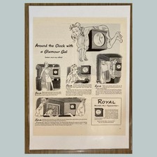 #0283 - 17A 1944 Royal Typewriter -Laminated Vintage Magazine Ad-11x17 Vintage thumbnail