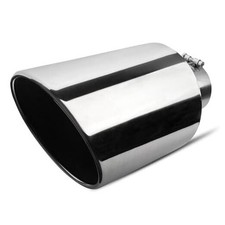 5 inch Inlet Exhaust Tip, 10" Outlet 18" Overall Length Stainless Steel