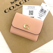 New COACH Tri Fold Wallet Pink Folding Wallet