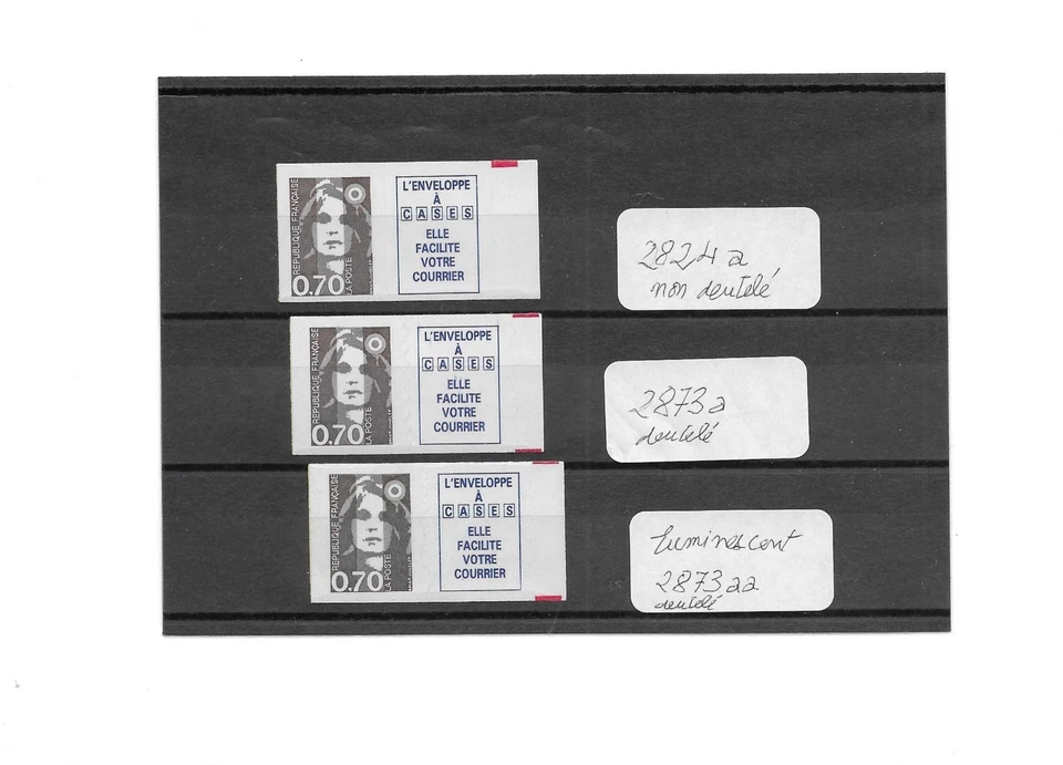 timbres France lot 3 Mariannes de briat 0,70F+vignette - Photo 1/1