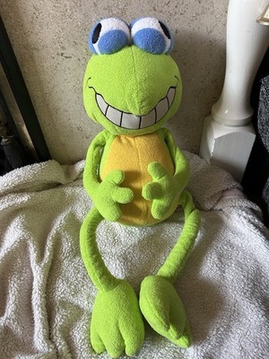 Hamleys Deedle Dude großer Frosch Plüschtier Stofftier baumelnde Beine grün