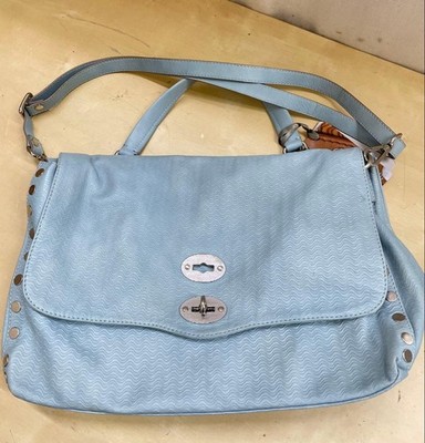 ZANELLATO POSTINA M Handbag Shoulder Bag Leather Light Blue