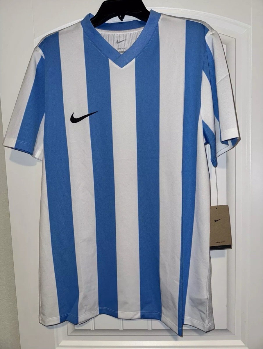 Nike Dri-FIT Short Sleeve Soccer Futbol Jersey Men's L Blue White