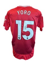 LENY YORO SIGNED 2024/25 MANCHESTER UNITED HOME SHIRT (ACG CERT AG17204)