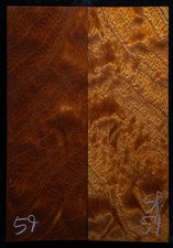 Figured Sapele 59 Knife Scale 5"x 1.7"x 7/16"