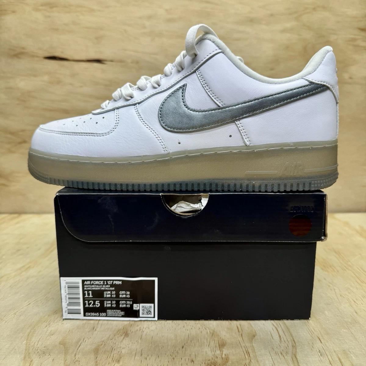 Nike Air Force 1 Premium Low Silver | eBay