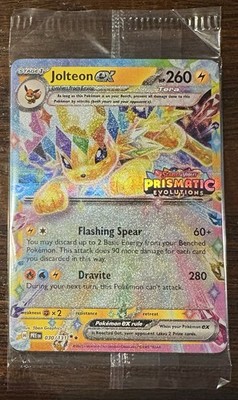 Pokemon Jolteon Ex Prismatic Evolutions Stamped (Sealed) Surprise Box