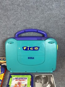 SEGA PICO LEARNING SYSTEM CONSOLE ORIGINAL BOX GAMES 5 TESTED RARE HTF COMPLETE