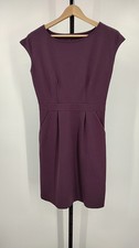 Quince Ultra-Stretch Ponte Cap Sleeve Dress Dark Orchid Purple Basic Sleeved M