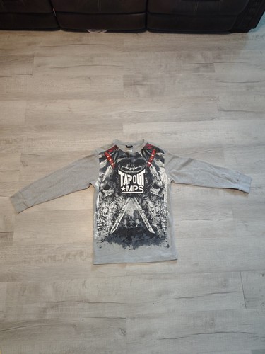 Tapout MPS Shirt Herren M grau Thermo Waffelstrick tailliert Langarm Y2K Grunge - Bild 2 von 7
