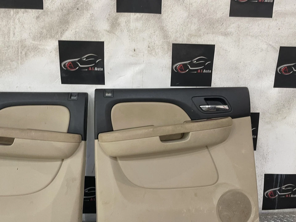 2007-2009 Chevrolet Silverado Rear Door Panel Set LH RH Beige Black Oem Tested Foto 2 de 4