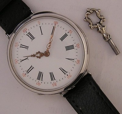 AMAZING SERVICED  ALL ORIGINAL 150 Years Old Silver French Wrist Watch Perfect