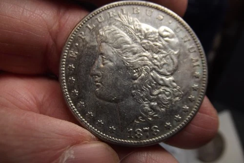 1878-S First Year Morgan Silver Dollar Terrific AU Details
