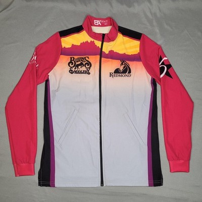 Buck's Athletic Burns Saddlery Redmond Jacket Womens Small Pink Full Zip USA