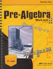 ABeka Pre-Algebra Teacher Key Work-Text 3rd Ed Traditional Math Series N New
