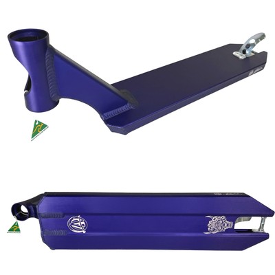 Apex Pro Stunt-Scooter Trick Roller Deck 49cm 5'' Wide Lila Sig. Angus Huges V3