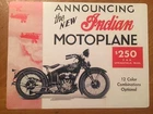 Tin Sign Vintage Indian Motorcycles Announcing The New Indian Motoplane