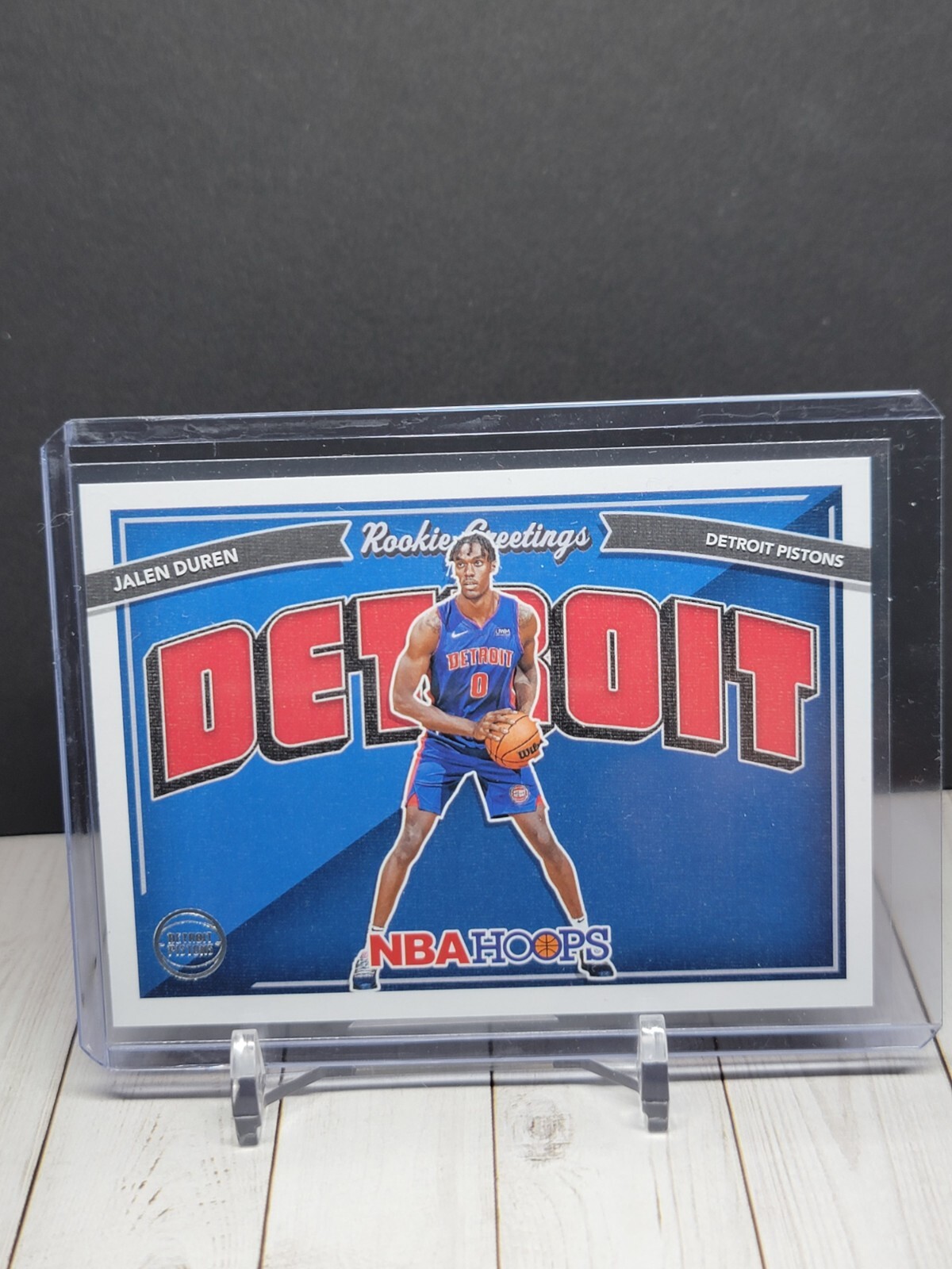 2022-23 Panini NBA Hoops Rookie Greetings #13 Jalen Duren RC Detroit Pistons