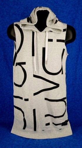 CALVIN KLEIN PERFORMANCE Womens Hoodie Dress SIZE S Sleeveless Cover Up Gray