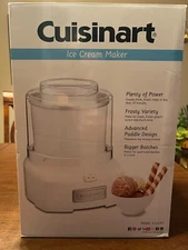 Cuisinart Ice Cream Maker Machine, 1.5 Quart, Double Insulated, White, ICE-21P1