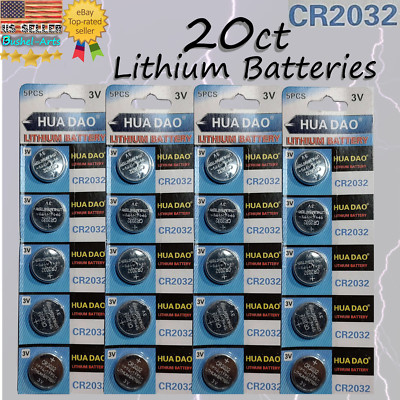 20ct  CR2032   Lithium Button Cell Batteries  3V, 200mAh    
