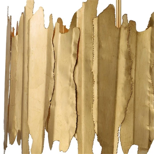 Uttermost Golden Gate 8-Light Modern Metal Steel and Glass Pendant in Gold - Picture 5 of 8